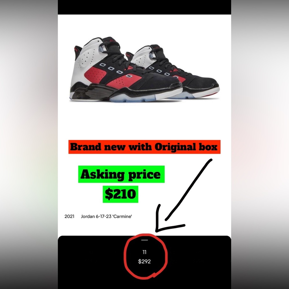 Size 11 • Jordan 6-13-23 “Carmine”